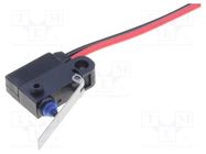 Microswitch SNAP ACTION; 0.1A/125VAC; 2A/12VDC; with lever; IP67 OMRON Electronic Components