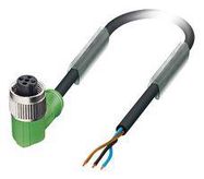 SENSOR CORD, 3P, M12 RCPT-FREE END, 1.5M