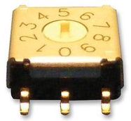 SWITCH, ROTARY, 10WAY, 3X3, TOP, SMD