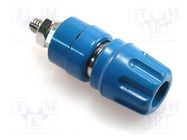 Connector: 4mm banana; socket; 35A; 30VAC; 60VDC; blue; M4; PKI 10 A HIRSCHMANN T&M