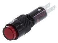 PANEL MOUNT INDICATOR, LED, 8MM, RED, 24V