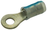 TERMINAL, RING TONGUE, #6, CRIMP, BLUE