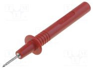 Measuring tip; 36A; red; Tip diameter: 2mm; Socket size: 4mm DONAU ELEKTRONIK