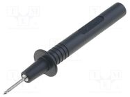 Measuring tip; 36A; black; Tip diameter: 2mm; Socket size: 4mm DONAU ELEKTRONIK