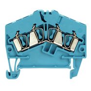 Feed-through terminal block, Tension-clamp connection, 2.5 mm², 800 V, 24 A, Number of connections: 4 Weidmuller