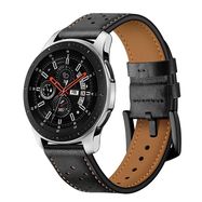 Tech-Protect Leather Strap for Samsung Galaxy Watch 46mm - Black, Tech-Protect