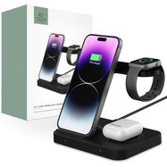 Tech-Protect A11 15W inductive charger in the form of a 3-in-1 stand for smartphone / headphones / smartwatch - black, Tech-Protect