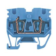 Feed-through terminal block, Tension-clamp connection, 2.5 mm², 800 V, 24 A, Number of connections: 4 Weidmuller