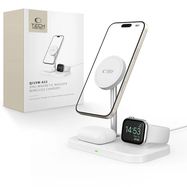 Tech-Protect QI15W-A22 MagSafe inductive charger with 3in1 MagSafe stand for smartphone / Apple Watch / AirPods - white, Tech-Protect
