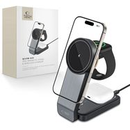 Tech-Protect QI15W-A28 MagSafe 3in1 Inductive Charger with Smartphone / Apple Watch / AirPods Stand - Black, Tech-Protect