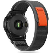 Tech-Protect Nylon Strap for Garmin Fenix 3 / 5X / 3HR / 5X Plus / 6X / 6X Pro / 7X - Black-Orange, Tech-Protect