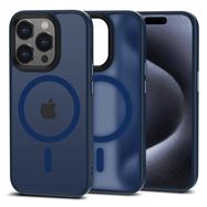 Tech-Protect MagMat MagSafe iPhone 15 Pro Case - Matte Navy Blue, Tech-Protect