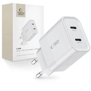 Tech-Protect C20W charger 2x USB-C PD 20W - white, Tech-Protect