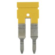 Cross-connector (terminal), Plugged, Number of poles: 2, Pitch in mm: 6.10, Insulated: Yes, 32 A, yellow Weidmuller