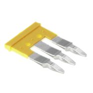 Cross-connector (terminal), Plugged, Number of poles: 3, Pitch in mm: 6.10, Insulated: Yes, 32 A, yellow Weidmuller