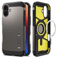 Spigen Tough Armor MagSafe case with stand for iPhone 16 - gunmetal, Spigen