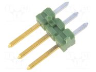 Connector: pin strips; pin header; male; PIN: 3; AMPMODU MOD II TE Connectivity