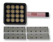 KEYPAD, MEMBRANE, 4X4, 0.1A, 30VDC