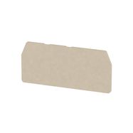 Partition plate (terminal), End and intermediate plate, 63.5 mm x 28.9 mm, dark beige Weidmuller