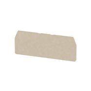 Partition plate (terminal), End and intermediate plate, 75.5 mm x 28.9 mm, dark beige Weidmuller