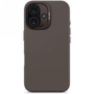 Decoded AntiMicrobial Silicone Backcover with MagSafe for iPhone 16 - Dark Brown, Decoded