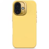 Decoded AntiMicrobial Silicone Backcover with MagSafe for iPhone 16 - Yellow, Decoded