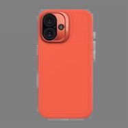 Decoded AntiMicrobial Silicone Stacks Backcover with MagSafe for iPhone 16 - Orange, Decoded