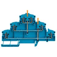 Multi-tier modular terminal, Tension-clamp connection, 2.5 mm², 400 V, 20 A, Number of levels: 3, blue Weidmuller