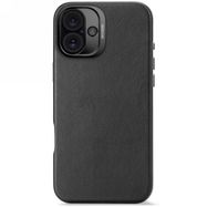 Decoded Leather Backcover case with MagSafe for iPhone 16 Plus - black, Decoded