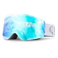 Qunature White Frameless Ski Goggles - White, Qunature