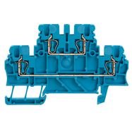 Multi-tier modular terminal, Tension-clamp connection, 1.5 mm², 500 V, 17.5 A, Number of levels: 2, blue Weidmuller