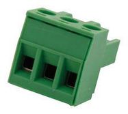 TERMINAL BLOCK, PLUGGABLE, 3POS, 12AWG