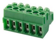 TERMINAL BLOCK, PLUGGABLE, 6POS, 16AWG