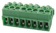 TERMINAL BLOCK, PLUGGABLE, 8POS, 16AWG