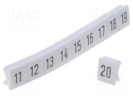 Marker; for rail connectors; push-in; white; 250pcs; 5mm KURANT