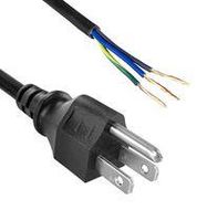 POWER CORD, NEMA 5-15P/FREE END, 2M, 13A