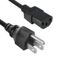 POWER CORD, NEMA 5-15P/IEC C13, 2M, 13A