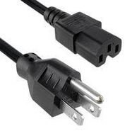 POWER CORD, 5-15P/IEC C15, 2.3M, 13A