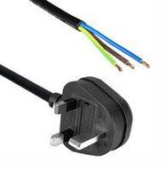 POWER CORD, BS 1363A PLUG-FREE END, 2.5M