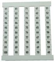 TERMINAL BLOCK MARKER, 51-100 5MM CARD50