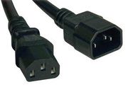 POWER CORD, IEC C14/IEC C13, 1FT, 10A