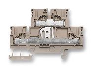 TERMINAL BLOCK, DIN RAIL, 4POS, 4AWG