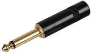 PLUG, 6.35MM, 2WAY, BLACK-GOLD