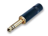 PLUG, 6.35MM, 3WAY, BLACK-GOLD