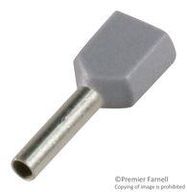 TERMINAL, WIRE FERRULE, 11AWG, GREY