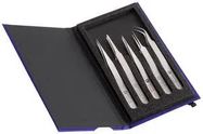 TWEEZERS SET, TITANIUM, 5PCS