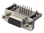 SOCKET, HD D SUB, R/A, PCB, 15WAY