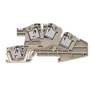 Multi level installation terminal block, PUSH IN, 4 mm², 400 V, 32 A, Number of connections: 4, Number of levels: 2, dark beige Weidmuller