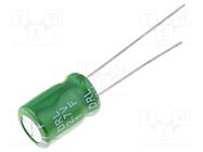 Supercapacitor; THT; 1F; 2.7VDC; ±20%; Body dim: Ø8x12mm; Ifsm: 1.4A SAMXON