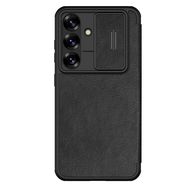 Nillkin Qin Pro Case for Samsung Galaxy S25 with Flip and Camera Cover - Black, Nillkin